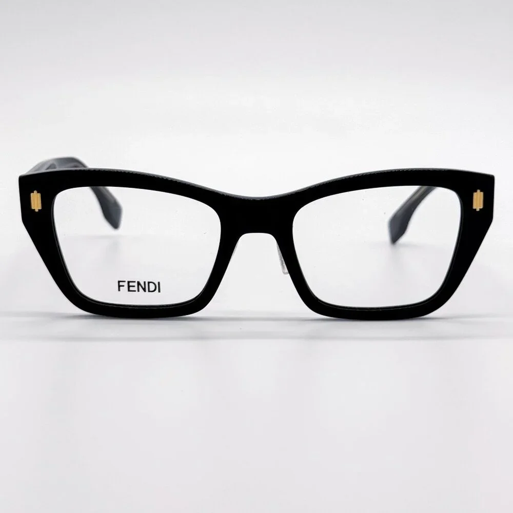 NEW FENDI EYEGLASSES FE50118F 001 BLACK WOMEN EYEWEAR